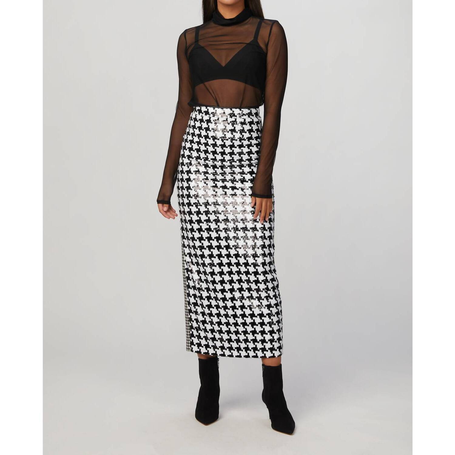 New In The Mood For Love Anika Skirt In Black/White